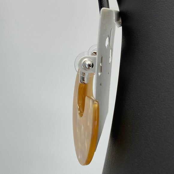 Yellow Resin Hoop Earrings Laundry by Shelli Segal - Picture 6 of 6